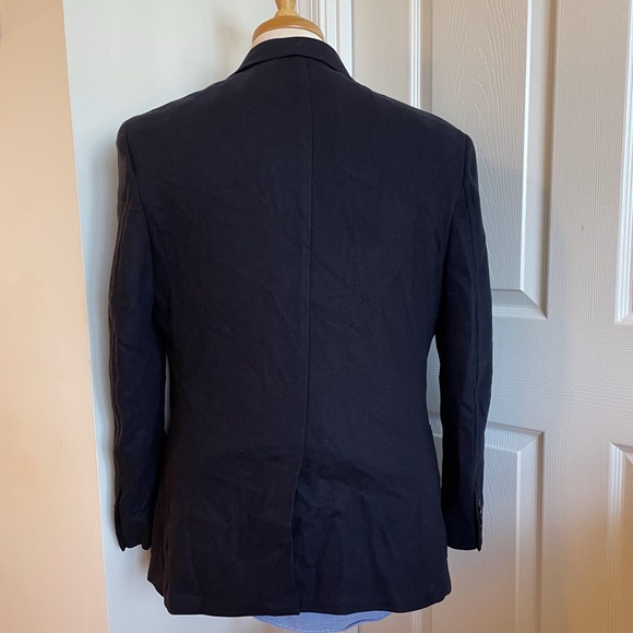 NWT Banana Republic Mario Bellucci Wool Sport Coat Blazer 42R - Navy Blue - Picture 7 of 11